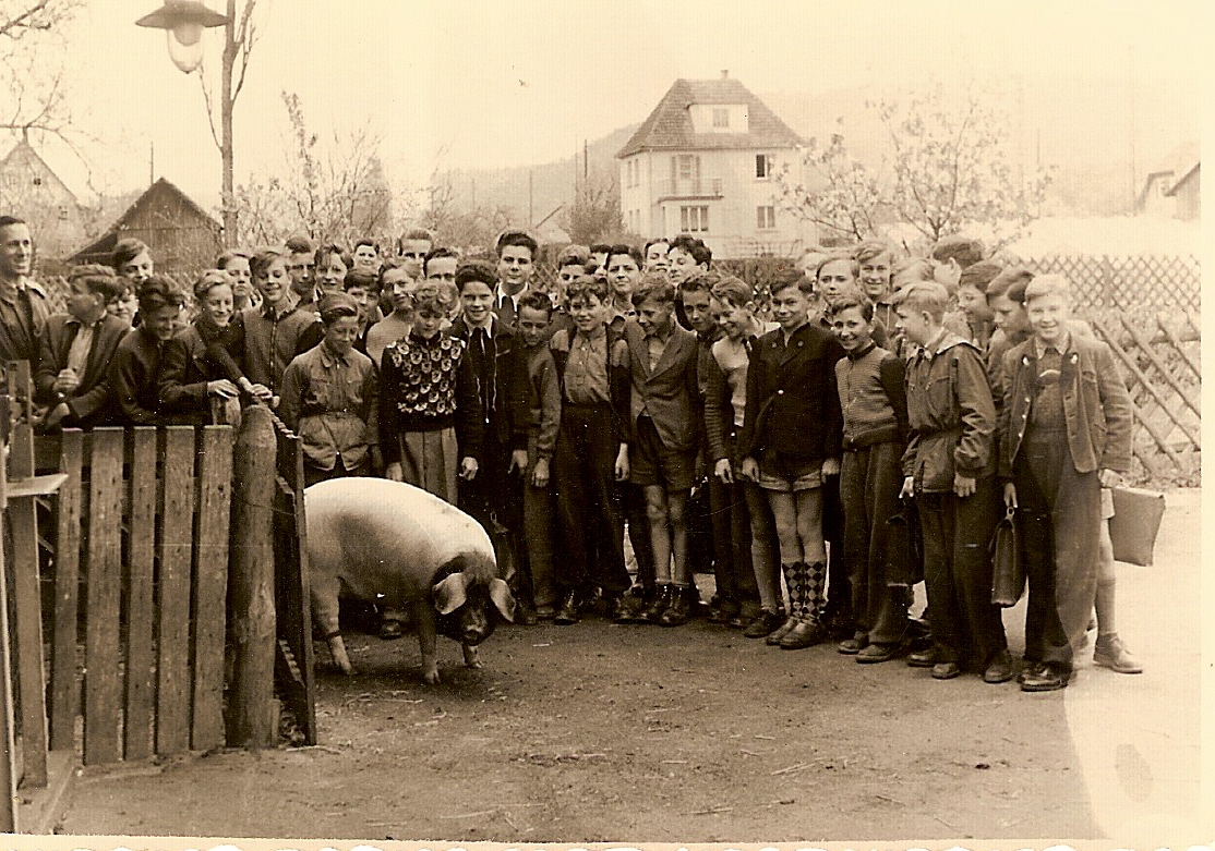 Schulgebäude der Gottlieb-Daimler-Schule Schorndorf 1952